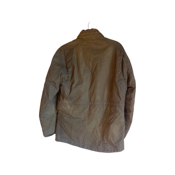 Barbour Green Military Field Jacket with Stand-Up Collar - Picture 2 of 4